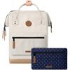 Cabaïa - Zaino Adventurer Arcachon - Mini 10L - Idrorepellente - scomparto per PC fino a 10,5″ - 2 tasche intercambiabili - Vegan certificato - Zaino da viaggio, lavoro e scuola - Marrone
