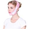 PXD913 Bende Dimagranti per Maschere per Il Viso, Maschera Lifting per Il Mento sul Viso, Cintura Ultrasottile V Face Line Slim Up, Fasciatura per Il Dimagrimento Lifting facciale (Rosa Bianco)