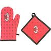 A.C. Milan AC Milan | Guanto Forno + Presina Cucina | Set Barbecue | Prodotto Ufficiale