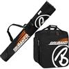 Brubaker Borsa Porta Scarponi con Scomparto Casco et Sacca da Sci 170 cm Colore Nero Arancione
