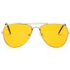 MDKCDUBP Occhiali da Sole Unisex Occhiali per La Visione Notturna Occhiali da Sole Cornice Ovale Oversize Montatura in Oro per attività All'Aperto