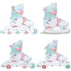 CROXER 4in1 Inline Skates Pattini in linea Triskates Pattini a rotelle/da ghiaccio per bambini, ragazze e ragazii regolabili (Inez, 30-33 (17,5cm-20,5cm))