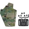 ACEXIER Kydex Fondina per G1ock 43/43x Pistola da Caccia Militare Leggera Fondina Vita Portare QLS Kit di sgancio rapido Coscia QLS Adattatore Base (Black)