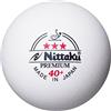 NITTAKU, palline da ping pong in plastica premium 3 stelle bianche 40+ ITTF, (6 pezzi)
