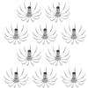 XITEA 10 pezzi in acciaio inox calamari gancio spinati ombrelli pesca jigging strumento parte facile da usare calamari esche esche gancio
