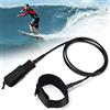 GOCUODE SUP Straigtht Surf Leash, Lacci di Sicurezza da Surf Guinzaglio per Tavole da Surf Paddle, 8ft, 7mm, con Doppia Testa Rotante in Acciaio Inox (Nero)