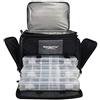 Carson M Carson - Borsa da Pesca con 3 Scatole da Pesca Incluse, Materiale Resistente Deluxe con Cuciture Rinforzate e Tracolla Imbottita, 2 Vani Capienti, Tessuto Anti Pioggia - Dim. 38 x 25 x 30h (GP956)