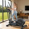 Cowmew Ellittica, Ellittica Professionale Magnetica Ultra Silenziosa con Resistenza a 16 Livelli per Casa, Volano da 8 kg, Passo da 42 cm con Pedali Antiscivolo, Capacità di Carico 150 kg, Monitor LCD