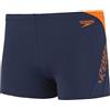 Speedo Boom Splice, Pantaloncini da Bagno Uomo, Blu (Navy/Pure Orange), 28 (IT 42)