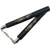 DELFIERO Nunchaku Gomma Nera con Catena per Allenamento Arti Marziali 802B
