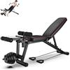 SkyFace Panca Multifunzione Palestra Casa, Panca Palestra Pieghevole, Bench per Addominali con Leg Extension Leg Curl Pesi Schienale Regolabile in 4 Livelli Dischi per manubri non inclusi