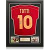 Exclusive Memorabilia Maglia da Calcio Roma 1998-99 autografata da Francesco Totti. Incorniciato