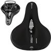 XDAPILMER Sella per bicicletta, ampia sella ergonomica, imbottita in memory foam, per mountain bike, strada, cyclette, sella universale sferica (nero, stile primaverile)