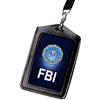 YXBOMG Porta carte d'identità dell'FBI in pelle con cordino, giochi di ruolo, oggetti di scena speciali sotto copertura agente per feste di Halloween