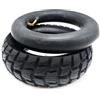 DOBRVVGT Gomme Monopattino Elettrico,Scooter Camera d'aria 80 / 65-6 Pneumatico per scooter elettrico 10 pollici 10x3.0 / 2.50 Tubo esterno interno Upgrade universale Upgrade fuori strada(Inner outer tire A)