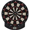 HOMCOM Bersaglio a Freccette Elettronico in PP con 6 Freccette e Tabellone Segna Punti, 26 Giochi e 185 Opzioni di Punteggio Incluso, 44x39.5x2.2cm, Nero