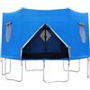 Arroopu Copertura parasole per trampolino, 3,5/3,5/4,5 m, pieghevole, anti-UV, copertura per trampolino per trampolino a 8 poli, umidità e pioggia