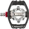 Exustar E-pm825, Pedale Combinato, Corpo in Alluminio, ASSE Crmo, con Cuscinetti a Sfera industriali Unisex, Nero/Argento, 94.5 x 106 mm
