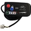 Durashmall Display LED 36 V 48 V per controller KT KT-LED880 pannello di controllo per bici elettrica con velocità batteria chilometraggio codice errore connettore SM 5 pin nero
