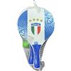 Generico Set da Beach Tennis Italia, Racchette Professionali con Pallina, Design Nazionale Italiana 4 Stelle, Blu e Bianco