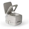 Wiltec WC Portatile 10 l, WC da Campeggio Portatile con Pompa Manuale, Bagno Chimico per Camper Facile da Pulire