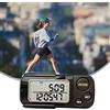 RANRAO Pedometro da camminata, mini contapassi, contapassi, senza app e cellulare, contapassi preciso, traccia dei passi con clip cordino, 30 giorni di memoria, calorie, semplice contapassi, per uomo