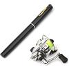 SIUKE Kit canna da pesca pieghevole mulinello combinato mini penna kit canna da pesca telescopica combo mulinello da spinning