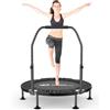 GartistGo Mini trampolino da 101,6 cm, pieghevole, per adulti e bambini, capacità 150 kg, manico e piedini antiscivolo, 32 molle in acciaio, per esercizi interni ed esterni