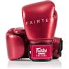 Fairtex - Guantoni da boxe metallici (Rosso Metallico, 10 oz)