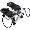 XUANYU Stepper idraulico con display LCD Mini Stepper con cordini di serraggio nero e bianco