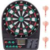 Generico Set di freccette elettroniche - Punteggio automatico digitale con display a LED, design elegante, freccette sicure con punta morbida | Casa, bar, intrattenimento per la famiglia, sala giochi, feste, r