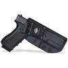 PoLe.Craft IWB Tactical KYDEX Gun Holster Pistol Pouch Softair Fondina Fits: Glock 17 / Glock 22 / Glock 31 (Gen 1-5) Pistol Case Inside Concealed Carry Holster Guns Accessories (Black, Right Hand Draw (IWB))