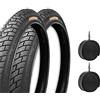 Deestone EBA20BMD 2 COPERTONI E + 2 CAMERE d'Aria per BMX Bicicletta Nero 20 X 1.95 (50-406) GOMME