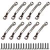 QLXHBOT Occhiello per ponte in acciaio inox 316, per bimini, barca, per legare gli occhi, per kayak, 5 mm, lunghezza 65 mm, 10 pezzi