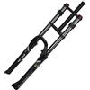 RUJIXU 26 4.0 Fat Suspension Fork E-Bike forcella anteriore MTB freno a disco forcella bici 1-1/8 sterzo forcella bicicletta 170 mm Travel Air Damping QR ATB/BMX (colore: nero)