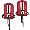 12skipper Set di 2 12skipper giubbotti di salvataggio automatici 165N ISO con imbragatura, rosso
