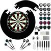 KOTO darts KOTO - King PRO Nero (Dimensioni Ufficiali), Bersaglio in Sisal, Bordo Protettivo 4 Pezzi, 2 Set di Freccette KOTO & Accessori, Alette, Aste