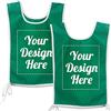 TOPTIE Custom Scrimmage Vest - Bavaglini per eventi sportivi con lacci estesi per sci, cappotto invernale per adulti e ragazzi, verde Kelly