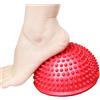SGerste Palla a forma di cialde a mezza punta per il fitness per bambini adulti sport massaggio piedi stabilità allenamento equilibrio muscolare abilità motorie yoga ginnastica esercizio (rosso)