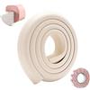 SONARIN Paraspigoli Bambini Angolari Gomma,Protezioni per Bordi,2 m / 6,6 piedi Protezioni per bordi da tavolo per mobili a forma di L con nastro adesivo,Protezione per Bambini(Beige)