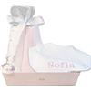 BebeDeParis Regalo Neonato Maschio Femmina | Bavaglino ricamato con interno plastificato… (Bavaglino + 2 mussoline | Rosa) | Rosa | Babero + 2 Muselinas | BebeDeParis