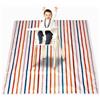 Treer Tappetino Seggiolone Bambini 110cm Tappeto Seggiolone per Protezione Pavimento Impermeabile Antiscivolo e Lavabile con Stampa Creativo, Tappeti Gioco Bambini Pieghevole (Strisce Di Colore)