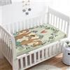 Odot Lenzuolo con angoli Lenzuola Carrozzina Neonato, Scoiattolo Motivo Bambino Cotone Coprimaterasso, Lenzuola per Culla Babybay (Bambino,80x160 cm)
