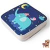 FANSU Cuscino Rialzo da Sedia per Bambini, Fansu Comodo e Facile da Pulire Smontabile Regolabile Cuscino Alzasedia Seggioloni Cuscino Seduta per Sedia da Giardino (Blu elefante,40x40x10cm)
