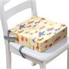 FANSU Rialzo da Sedia per Bambini Stampa di Farfalla Comodo e Smontabile Cuscino Seduta per Sedia Cuscino Alzasedia con Cinghie Lavabile per Seggioloni Alza Sedia (Giallo,32x32x8cm)