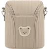 CoudarTitie Borsa Termica per Il Latte, Supporto Isolato, Tracolla Rimovibile, Organizer Elegante, Borsa per Il Lavoro, Marrone, Taglia unica bambino