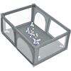 HUOLE Recinto per Bambini, Box per Bambini Portaoggetti Ventose e Apertura a Cerniera, Box Giochi con 50 Palline per Neonati,180 * 120 * 66 cm-grigio scuro