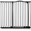 Safetots Cancelletto di Sicurezza Extra Alto con Parte Superiore Incurvata, 98cm - 107cm, Nero Opaco, Extra Alto con 100cm di Altezza, Montaggio a Pressione per Scale, Barriera di Sicurezza