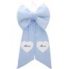 COCCOLE - Fiocco Nascita Bimbo Personalizzato Gemellare Azzurro - Fiocco Nascita per Gemelli in Tessuto Cotone Piquet - Fiocco Nascita Bimbo Personalizzato da Appendere in Casa e Regalare