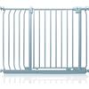 Safetots Cancelletto di Sicurezza Elite, 98cm - 107cm, Grigio Opaco, Cancelletto di Sicurezza a Pressione per Scale, Cancelletto per Bambini per Porte, Barriera di Sicurezza, Installazione Facile